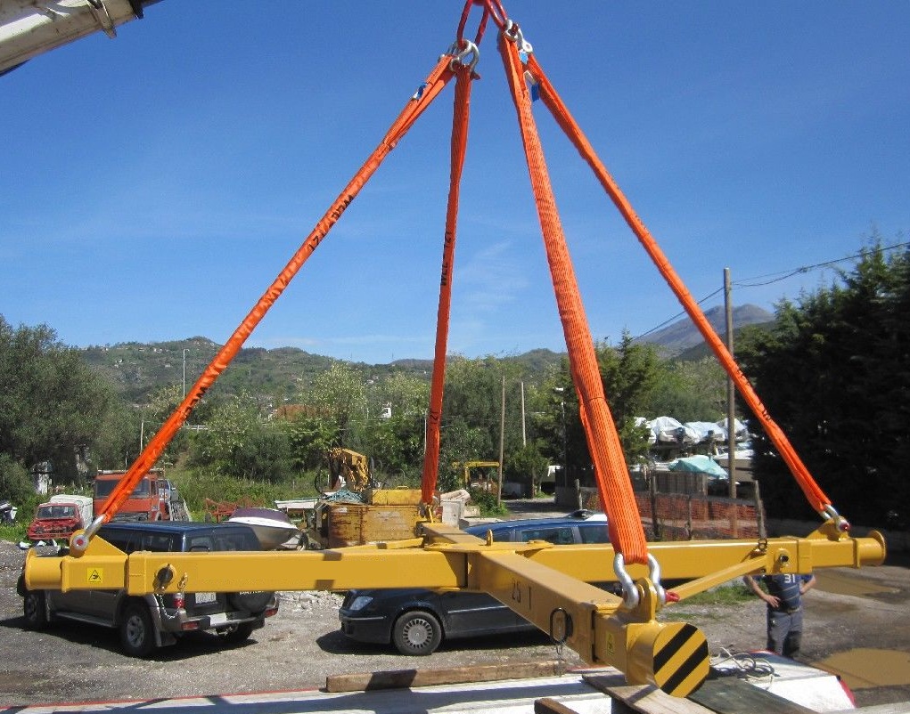 Cross spreader beam telescopic